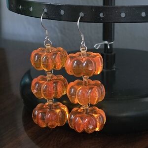 Orange Beaded Earrings